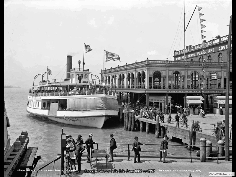 Belle Isle Park ferry dock, Detroit, service 1882 to 1957