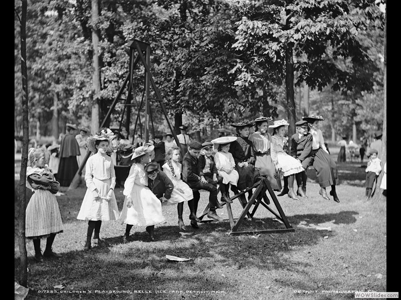 Children's playground, Belle Isle Park, Detroit, Michigan, 1900-1905