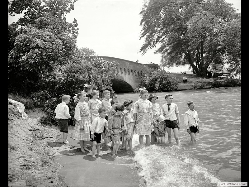 1908 waders at Belle Isle